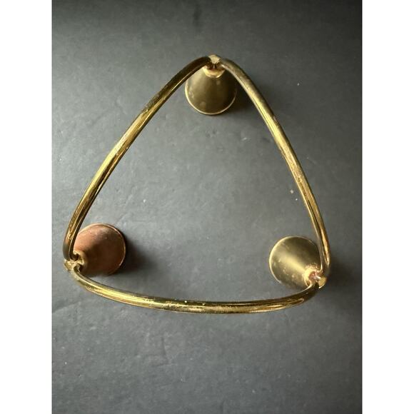 Vintage Danish Brass MCM Candelabra Candlestick Holder Mid Century Modern Retro - Picture 6 of 9